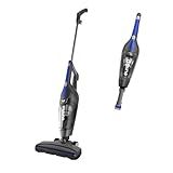 Eureka Corded Stick Vacuum Cleaner for Home Pet Hair, Lightweight Stick Vacuum Cleaner with Powerful Suction for Carpet Tile and Hard Floor, Blue, 3-in-1 Handheld Vac NES312