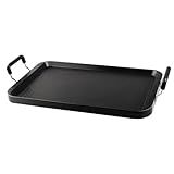 Vayepro Stove Top Flat Griddle, 17 Inch 2 Burner Griddle Pan for Stove Top Grill, Aluminum Pancake Griddle, Non-Stick Top Griddle for Gas Grill, Charcoal Grill Griddle For Outdoor/Camping