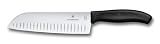 Victorinox Swiss Classic 7 Inch Santoku knife, Granton Blade, Black