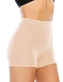 Womens Seamless Shaping Boyshorts Panties Tummy Control Underwear Slimming Shapewear Slip Shorts(#A2 Beige(light Tummy Control),Medium)