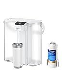 Waterdrop ED02W Compact Electric Water Filter Pitcher, 200-Gallon Rechargeable Instant Powerful Dispenser, NSF/ANSI 42&53&401&372, Reduce PFOA/PFOS, Lead, Chlorine, 14-Cup, NOT Reduce TDS, White