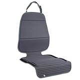 Munchkin Child Car Seat Protector, Elite Seat Guardian with Grime Guard Fabric, Dark Grey