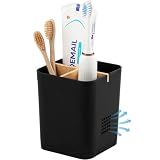Electric Toothbrush Holder Tooth Brush and Toothpaste Organizer, Black