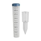 Taylor Capacity Break and Freeze Proof Flexible Silicone Rain Gauge, Measure and Monitor Precipitation, Easy to Read for Backyard, Patio, Garden, and Lawn, Post Mount or Ground Stake, 7-inch, Teal