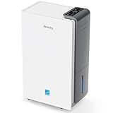 4500 Sq.Ft Most Efficient Energy Star 2025 Dehumidifier,AEOCKY Max 80 Pint/Day Smart Compressor Dehumidifier with Drain Hose, Intelligent Humidistat,for Basement,Bedroom,Home,Bathroom
