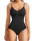 BRABIC Seamless Shapewear Bodysuit for Women - V-Neck, Sleeveless, Tummy Control