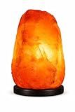 Dimmable Salt Lamp, Natural Himalayan Crystal Rock Salt Lamp Pink Light, Hand Crafted Wooden Base Direct from Foothills of The Himalayas Home Decor, Night Light & Gifts