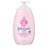 Johnson's Baby Lotion with Coconut Oil, Aloe Vera & Vitamin B5, 72 HR Hydration, Skin Moisturizer, Hypoallergenic, Safe for Newborn, Protects From Dryness &; Strengthens Skin, 27.1 fl. oz