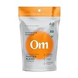 Om Master Blend Mushroom Powder – Organic Mushroom Supplement with 10 Mushrooms and Ashwagandha - Support Immunity, Gut Health & Stress Relief, 3.17 oz (40 Servings)