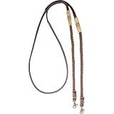 Cashel Company Adjustable Leather and Braided Rope Reins with Rawhide Accents Brown N/A