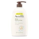 Aveeno Daily Moisturizing Body Wash for Women and Men for Dry & Sensitive Skin, Paraben, Soap & Dye-Free, Gentle Shower Cleanser, Dermatologist Recommended Brand, Lightly Scented, 33 Fl Oz