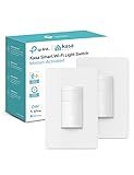Kasa Smart Motion Sensor Switch, Single Pole, Needs Neutral Wire, 2.4GHz Wi-Fi Light Switch, Works with Alexa & Google Assistant, UL Certified, No Hub Required(KS200MP2),White,2-Pack