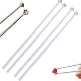 2 Sets Cute Cat Paw Chopsticks, Unique Pink Paw Prints Chopsticks, Reusable Lightweight Non-Slip Grip Eating Chopsticks, Kitty Themed Chopsticks Gift for Cat Lovers