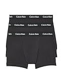 Calvin Klein Men's Cotton Stretch 3-pack Boxer Brief, 3 Black, Medium