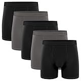 Natural Feelings Boxer Briefs Mens Underwear Men Pack Soft Cotton Open Fly Underwear X-Large