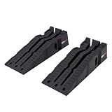 Black Widow 13" W Stackable Plastic Car Service Ramps – 16,000 lb. GVW Capacity per Pair, Lightweight High-Impact Grid Design, 6.25” Lift Height, Built-in Handles