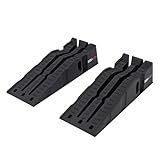Black Widow 13" W Stackable Plastic Car Service Ramps – 16,000 lb. GVW Capacity per Pair, Lightweight High-Impact Grid Design, 6.25” Lift Height, Built-in Handles