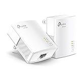 TP-Link AV1000 Powerline Ethernet Adapter KIT - Gigabit Port, Plug Pair &Play, Ethernet Over Power, Nano Size, Power Saving Mode, Network Adapter, Free Expert Help (TL-PA7017 KIT)