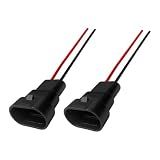 KVAEY 2 PCS Wiring Harness Headlight Socket, 9005 9006 Male Adapter Wiring Harness Plug Replacement, Nylon Pigtail Wire Connector for Headlight Fog Light, Car Accessories