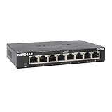 NETGEAR 8-Port Gigabit Ethernet Unmanaged Essentials Switch (GS308) - Home Network Hub, Office Ethernet Splitter, Plug-and-Play, Silent Operation, Desktop or Wall Mount