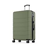 OLIXIS 20 Inch Carry-On Luggage, Hardside Suitcase with Spinner Wheels, Lightweight ABS Hard Shell Travel Luggage, TSA Approved Lock, Expandable Small Suitcase for Business & Travel–Olive Green