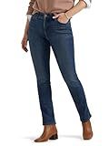 Lee Women's Ultra Lux Comfort with Flex Motion Straight Leg Jean Royal Chakra 14 Short