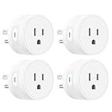 EIGHTREE 15A Smart Plug, Wi-Fi & Bluetooth Smart Outlet for High-Power Home Appliances, Works with Alexa & Google Home, Easy Setup, Timer & Remote Control, FCC & ETL Certified, 2.4GHz Wi-Fi Only