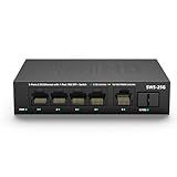 5 Port 2.5GB Ethernet Switch Unmanaged Network Switch | 5 x 2.5 Gigabit | 1 x 10G SFP+ | Multigig Switch 10-100-1000Mbps | 45G Bandwidth | Plug & Play | Fanless Metal Internet Switch
