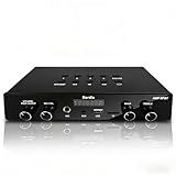 Herdio Bluetooth 5.4 Stereo Audio Amplifier Receiver - 60W Peak Power x 8 Channel with USB/TF/AUX/MIC Inputs, Bass/Treble Control, 4 Zone Independent Power Control for Multi-Room Home Audio System