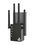 WiFi Extender Signal Booster with Strong Coverage - WiFi Extender, 1200Mbps Dual Band 5GHz/2.4GHz, 12880 Sq.Ft Range, 105-Device Compatibility, Easy Install for Home Use
