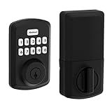 Kwikset Powerbolt 250 10-Button Keypad Matte Black Transitional Electronic Deadbolt Door Lock, Featuring Convenient Keyless Entry, Customizable User Codes and Auto-Locking