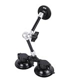 FPN Magnetic Car Phone Holder for Magsafe, Dual Suction Cup Mount with 10" Aluminum Alloy Magic Arm, 360° Rotation Cell Phone Car Windshield Mount for iPhone 16 15 14 13 12 Series
