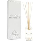 Sweet Water Decor Salt & Sea Reed Diffuser Set - Sea Salt Citrus & Musk Amber Scent Diffuser - Reed Diffusers for Home with Long Lasting Fragrance - Non-Toxic Oil Reed Diffuser - Made in the USA