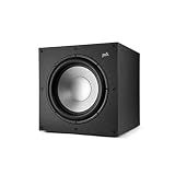 Polk Monitor XT12 Powered Sub - 12" Balanced Woofer & 100W Class A/B Amplifier, Low-Resonance MDF Cabinet & Removable Grille, Dolby Atmos & DTS:X Compatible, Home Theater Subwoofers, Midnight Black