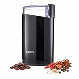 KRUPS Precision Electric Coffee Grinders, 3 oz Capacity, 200W Motor, Stainless Steel Blades for Uniform Grinding of Beans, Herb and Nuts, Coffee and Spice Grinder Electric, (Black)