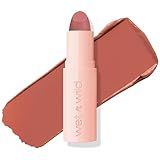 wet n wild Mega Last Rich Satin Lip Color, Rich Creamy Color with Satin Finish, Infused with Vitamin E & Moisturizing Argan Oil, Lightweight, Silky-Smooth, Vegan & Cruelty-Free - Hush Lil' Beige