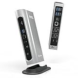 Plugable 16-in-1 Thunderbolt 4 Dock – Dual 4K Monitors for M4 MacBook Air/Pro, 100W Charging, 2X HDMI, 2X DisplayPort, 2.5G Ethernet, 7X USB, MicroSD/SD Card Reader, Audio, Windows & USB4 Compatible
