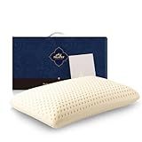 Talatex 100% Natural Premium Talalay Latex Pillow, Purefusion Talalay Latex Helps Relieve Pressure, No Memory Foam Chemicals for Side and Back Sleepers, Perfect Package Best Gift with Removable Cover