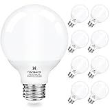 hansang Vanity Light Bulb 5000K Daylight 8 Pack G25 LED Globe Light Bulb for Bathroom Vanity Mirror Decorative,E26 Medium Base, 5W 60W Incandescent Equivalent,500LM,Non-dimmable