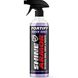 Car Wax Spray and Ceramic Coating for Cars - 3 in One Waterless Car Wash and Detailing for Maximum Shine - High Gloss Top Coat, Protective Auto Wax - 16FlOz by Shine Armor