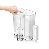 PHILIPS 12 Cup Electric Water Filter Pitcher for Fridge Door, Space-Saving Slim Design, Rechargeable Electric Water Dispenser with Plus Filter, Reduces Lead & 46 Impurities, 3-Month/60-Gallon, ADD5902