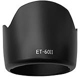 ET-60 Lens Hood Shade for Canon EF 75-300mm f/4-5.6 III,EF 75-300mm f4-5.6 III USM,EF-S 55-250mm f4-5.6IS II,EF-S 55-250mm f/4-5.6 is(Not for is STM),HUIPUXIANG 58mm Lens Hood