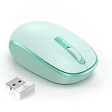 TECKNET Compact Ambidextrous Wireless Mouse for Laptop Mint Green