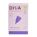 DIVA Cup - Medical Grade Silicone Cup for Period Care - Reusable Menstrual Cup - Up to 12 Hours of Continuous Wear - Model 1 (For Medium to Heavy Flow)