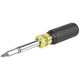 Klein Tools 32500MAG Magnetic Multi-Bit Screwdriver / Nut Driver, 11-in-1 Multi Tool with 8 Bits, 3 Nut Driver Sizes, Cushion Grip Handle