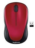 Logitech M317 Wireless Mouse, 2.4 GHz with USB Receiver, 1000 DPI Optical Tracking, 12 Month Battery, Compatible with PC, Mac, Laptop, Chromebook - Red