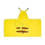 Pokemon Pikachu Bath and Beach Soft Cotton Terry Hooded Towel Wrap, 24" x 50", (Officially Licensed Product) by Franco