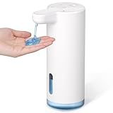 Seawah Automatic Soap Dispenser Touchless(Upgrade Auto & Manual Dual Modes),Quiet Design, Adjustable Volume, IPX7, Rechargeable, Thick & Thin Dish/Hand Soap Compatible for Bathroom & Kitchen