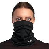 Merino.tech Merino Wool Ski Neck Gaiter - Face Mask Neck Warmer for Men & Women (165 Сharcoal)