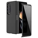 Ruky for Samsung Z Fold 4 Case, Full Body Cover with Built-in Privacy Screen Protector Hard PC Ultra-Thin Anti-Scratches Shockproof Protective Phone Cover for Samsung Galaxy Z Fold 4, Black